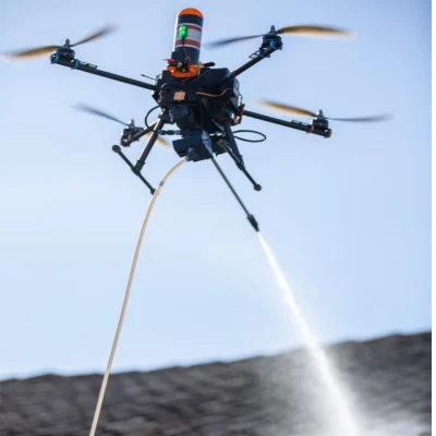 nettoyage démoussage toiture drone