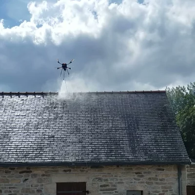 nettoyage toiture drone